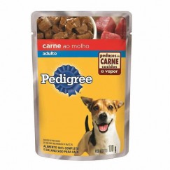 Ração Úmida Pedigree Sachê Vital Pro para Cães Adultos Sabor Carne ao Molho